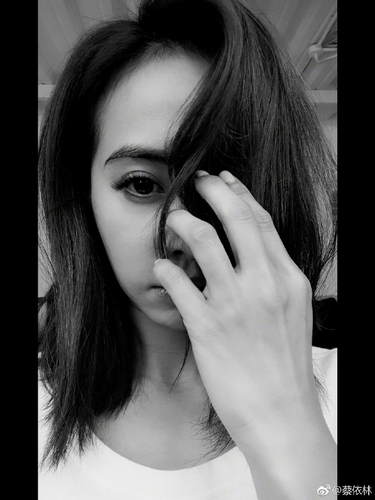 蔡依林晒黑白风自拍 灿笑嫣然女人味十足